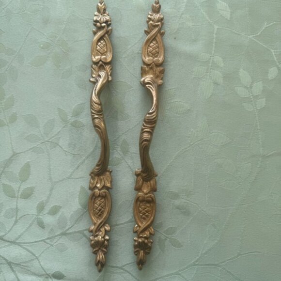 vintage brass door handles